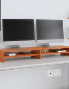vidaXL Поставка за монитор восъчнокафява 100x24x13 см бор масив