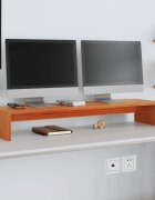 vidaXL Поставка за монитор восъчнокафява 100x27x15 см бор масив