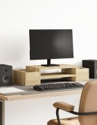 vidaXL Поставка за монитор за съхранение сонома дъб 70x27x15 см