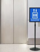 vidaXL Поставка за плакат Сребрист a3 PVC и стомана