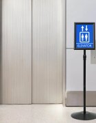 vidaXL Поставка за плакат Сребрист a4 PVC и стомана