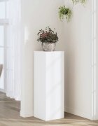 vidaXL Поставка за растения бяла 33x33x100 см инженерно дърво