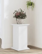 vidaXL Поставка за растения бяла 33x33x60 см инженерно дърво