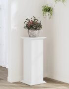 vidaXL Поставка за растения бяла 33x33x80 см инженерно дърво