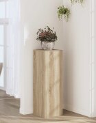 vidaXL Поставка за растения сонома дъб 33x33x100 см инженерно дърво