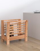 vidaXL Поставка за списания 40x265x385 см масивна орехова дървесина