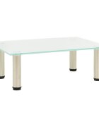 vidaXL Поставка за телевизор матирана 40x35x17 см закалено стъкло
