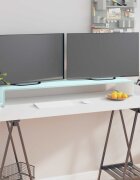vidaXL Поставка за телевизор/монитор стъкло зелена 110x30x13 см