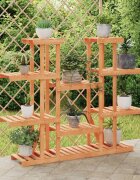 vidaXL Поставка за цветя 110x25x1105 см масивна ела