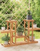 vidaXL Поставка за цветя 110x25x73 см масивна ела