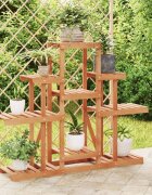 vidaXL Поставка за цветя 110x25x96 см масивна ела