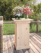 vidaXL Поставка за цветя 40x40x60 см бор масив