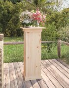 vidaXL Поставка за цветя 40x40x90 см бор масив