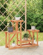 vidaXL Поставка за цветя 90x25x735 см масивна ела