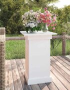 vidaXL Поставка за цветя бяла 40x40x60 см бор масив