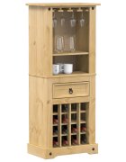 vidaXL Поставка за вино "Corona" 56x35x1345 см масивно дърво бор