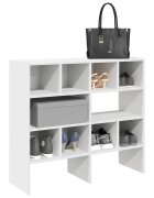 vidaXL Поставки за обувки 2 бр стифируеми бели 895x30x40 см