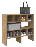 vidaXL Поставки за обувки 2 бр стифируеми дъб артизан 895x30x40см