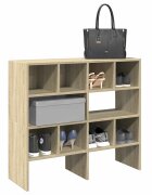vidaXL Поставки за обувки 2 бр стифируеми дъб сонома 895x30x40 см