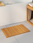 vidaXL Постелка за баня Натурално 60 x 40 cm Солидно акациево дърво
