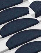 vidaXL Постелки за стълби самозалепващи се 5 бр. 65x21x4 см тъмносини полукръгли големи