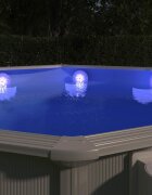 vidaXL Потопяема плаваща LED лампа с дистанционно управление бяла