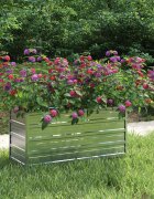 vidaXL Повдигната градинска леха 100x40x45 см стомана сребриста
