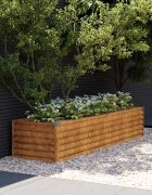 vidaXL Повдигната градинска леха 194x50x36 см кортенова стомана