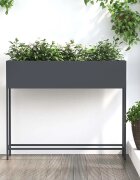 vidaXL Повдигната градинска саксия Антрацит 100 x 26 x 82 см Стомана