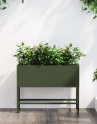 vidaXL Повдигната градинска саксия Маслиненозелен 60 x 26 x 45 см
