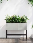 vidaXL Повдигната градинска саксия Сребрист 60 x 26 x 45 см