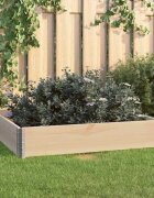 vidaXL Повдигната леха 100x100 см борово дърво масив