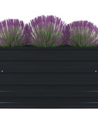 vidaXL Повдигната леха 100x100x45 см поцинкована стомана антрацит