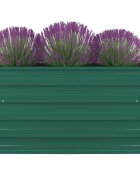 vidaXL Повдигната леха 100x100x45 см поцинкована стомана зелена
