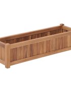 vidaXL Повдигната леха 100x30x25 см тиково дърво масив