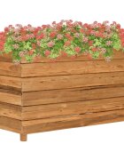 vidaXL Повдигната леха 100x40x55 см рециклирано тиково дърво и стомана
