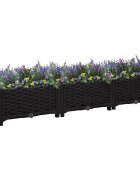 vidaXL Повдигната леха 120x40x23 см полипропилен