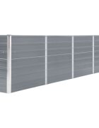 vidaXL Повдигната леха 320x40x77 см поцинкована стомана сива