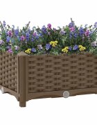 vidaXL Повдигната леха 40x40x23 см полипропилен