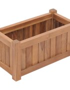 vidaXL Повдигната леха 50x25x25 см тиково дърво масив