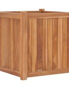 vidaXL Повдигната леха 50x50x50 см тиково дърво масив