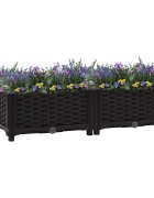 vidaXL Повдигната леха 80x40x23 см полипропилен