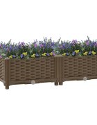 vidaXL Повдигната леха 80x40x23 см полипропилен