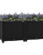 vidaXL Повдигната леха 80x40x38 см полипропилен