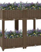 vidaXL Повдигната леха 80x40x71 см полипропилен