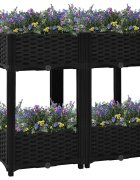 vidaXL Повдигната леха 80x40x71 см полипропилен
