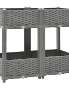 vidaXL Повдигната леха 80x40x71 см полипропилен