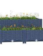 vidaXL Повдигната леха 80x80x38 см полипропилен