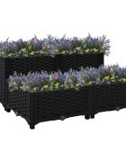 vidaXL Повдигната леха 80x80x38 см полипропилен