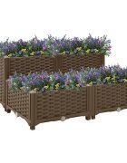 vidaXL Повдигната леха 80x80x38 см полипропилен